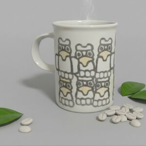 Marc Tetro Canada Totem Pole Owl Mug Danesco Montreal Pottery